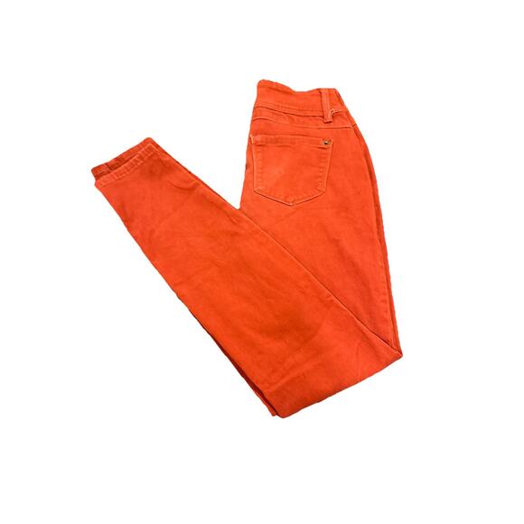 NOBO Womens Juniors Mid Rise Skinny Jeans Size 3 Rusty Orange 5 Pockets - Picture 10 of 12